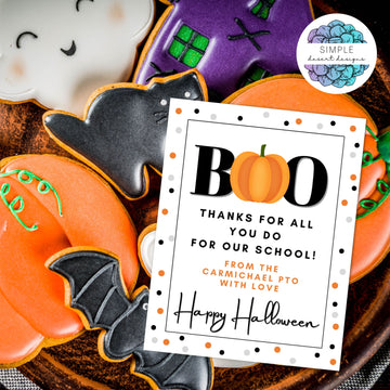 custom halloween appreciation tags for teacher appreciation gift ideas at halloween or nurse employee staff thank you gifts